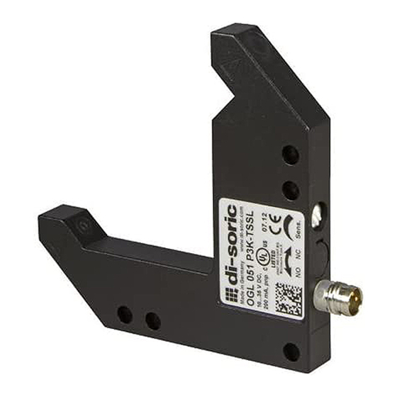 Di-soric OGL 051 P3K-TSSL Connection Diagram