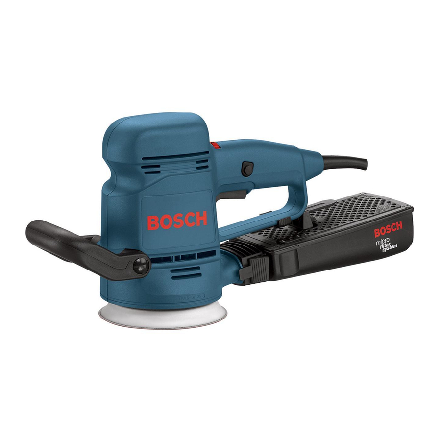 Bosch 3107DVS - 5 Variable Speed Random Orbit Sander/Polisher Manuals