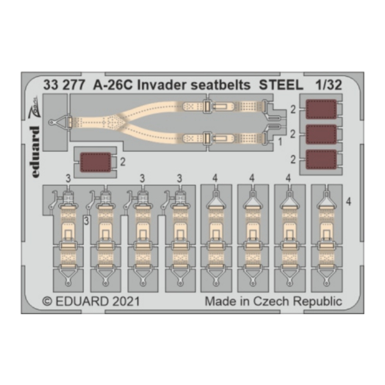 Eduard Zoom A-26C Invader seatbelts STEEL Quick Start Manual