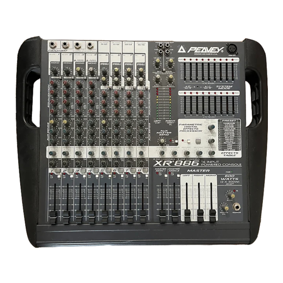 PEAVEY XR 886 OWNER'S MANUAL Pdf Download ManualsLib