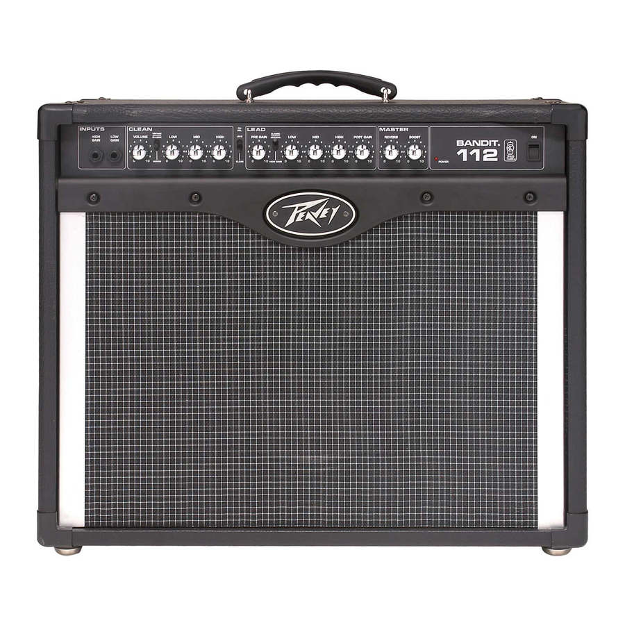 Peavey Bandit 112 Operating Manual