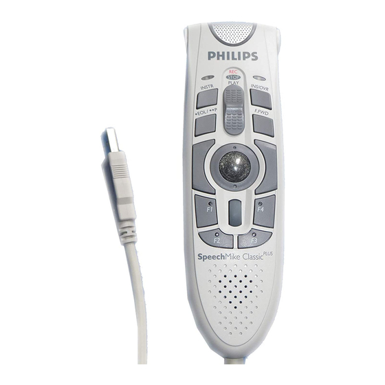 Philips PC-Dictation Microphone Quick Reference