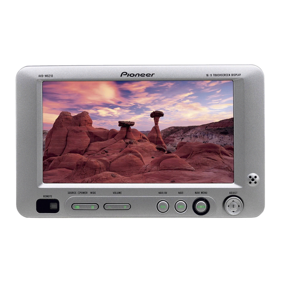 Pioneer AVD-W6210 Owner's Manual