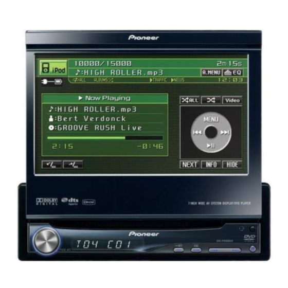 Pioneer Super Tuner Iii D Avh P Dvd Installation Manual Pdf Download