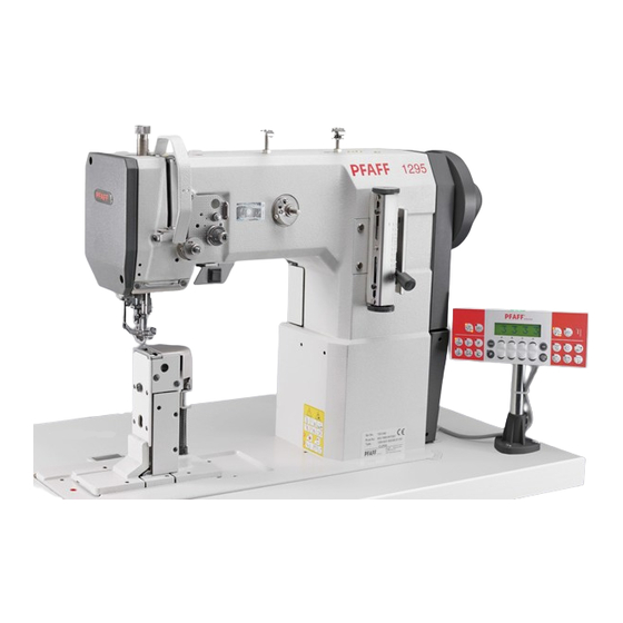 Pfaff 1295 Adjustment Manual