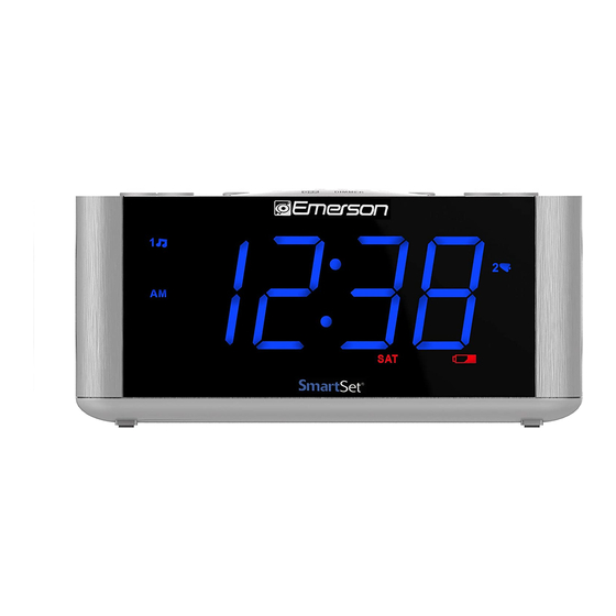 Emerson CKS1708 Smart Set Radio Alarm Clock FM Digital LED Display Tuning 