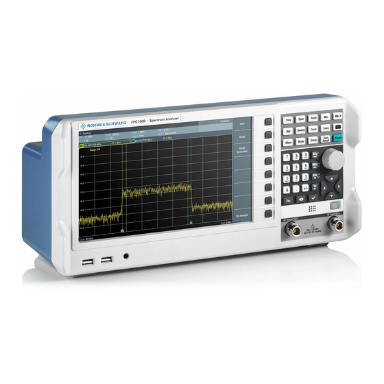 Rohde & Schwarz FPC1000 User Manual