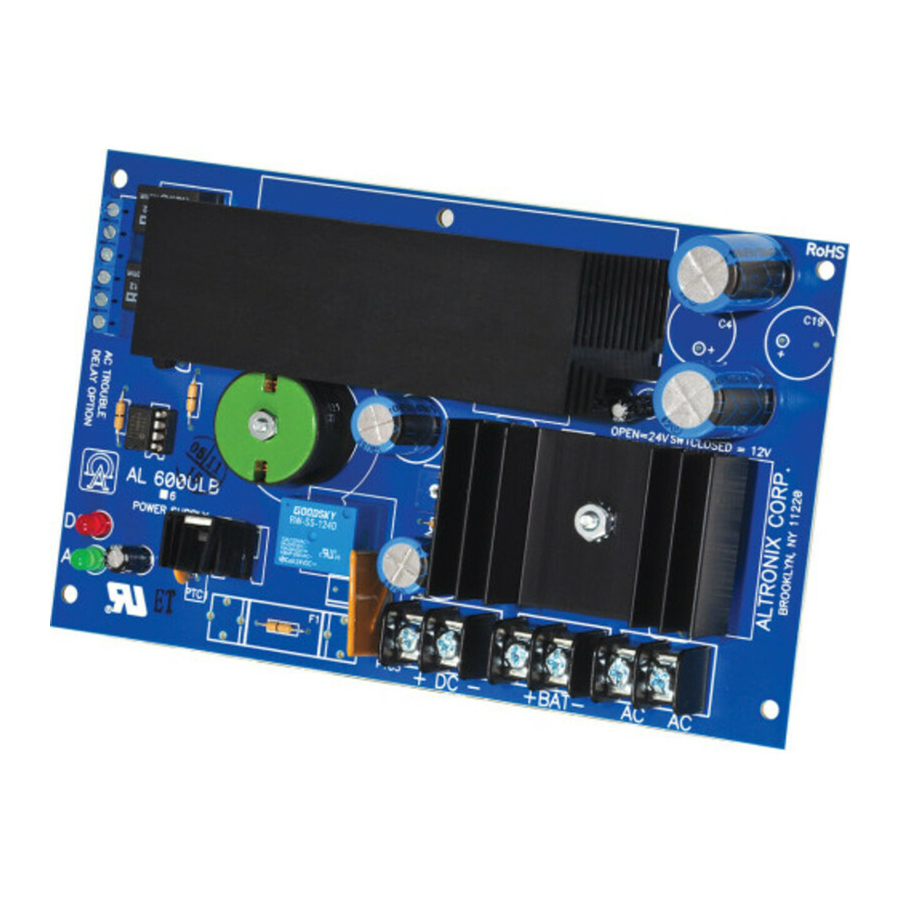 Altronix AL600ULB Quick Start Manual
