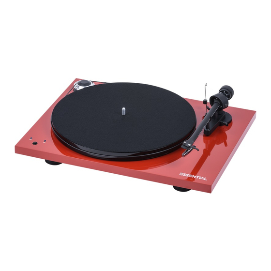 Pro-Ject Audio Systems Essential / Phono USB Instructions For Use Manual