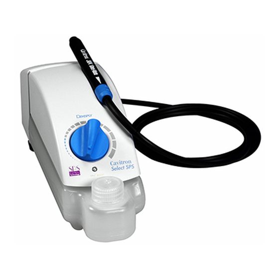 DENTSPLY CAVITRON SELECT SPS DIRECTIONS FOR USE MANUAL Pdf Download