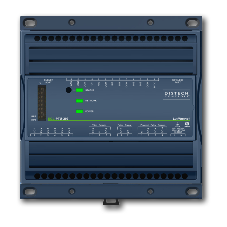 Distech Controls ECL/ECB-PTU Series User Manual