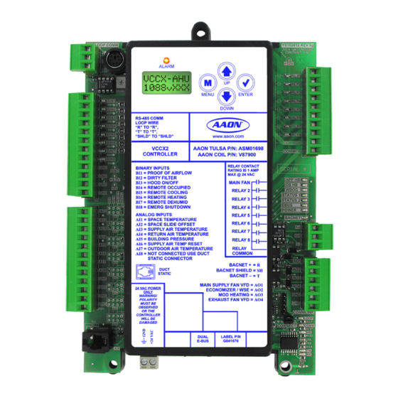 Orion Control Systems AAON VCCX2 Manuals