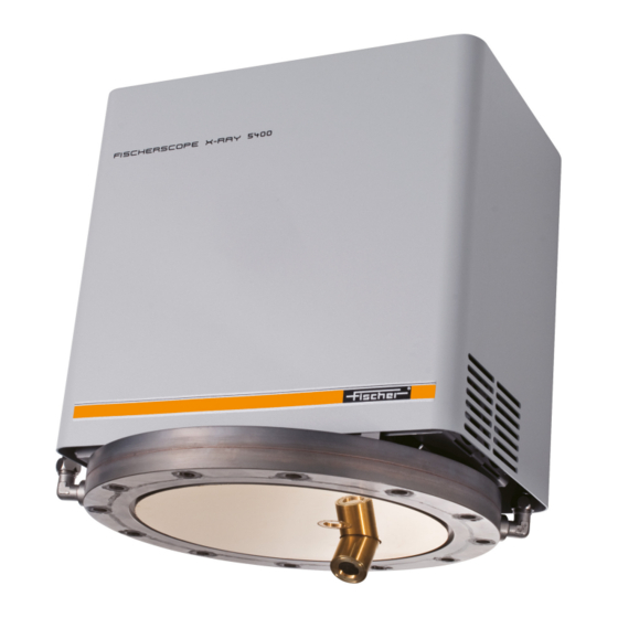 FISCHER FISCHERSCOPE X-RAY 5000 Series Operator's Manual
