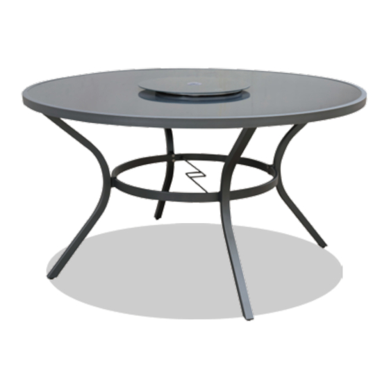 Homebase MISALI TABLE WITH LAZY SUSAN Instruction Manual