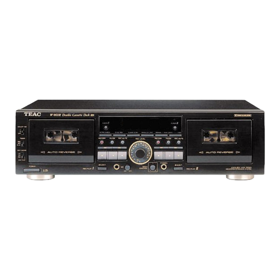 Teac W-1200 Double Cassette Black / Reproductor De Cassette con