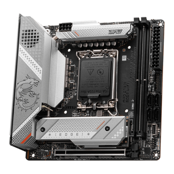MSI MPG Z790I EDGE WIFI Motherboard Manuals