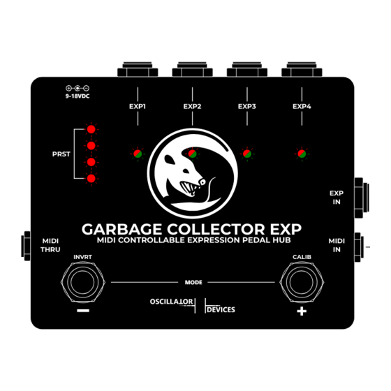 OSCILLATOR DEVICES GARBAGE COLLECTOR EXP User Manual