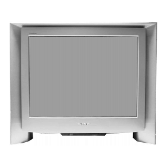 Sony FD Trinitron KV-29FQ75A Service Manual