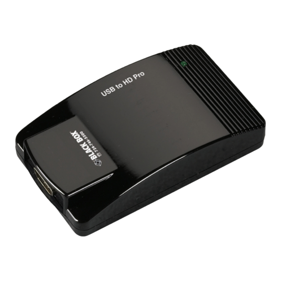 Black Box AC346A USB to HD Pro Manuals