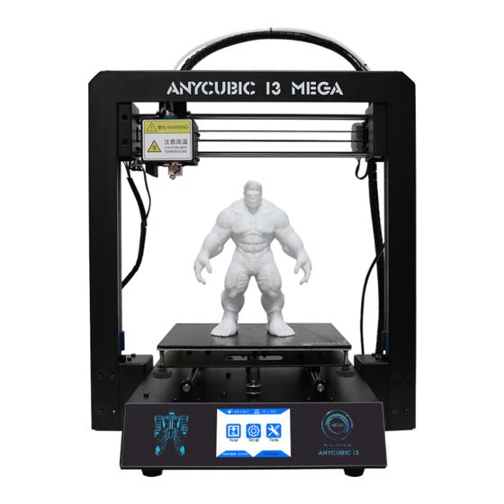 AnyCubic i3 MEGA Quick Start Manual