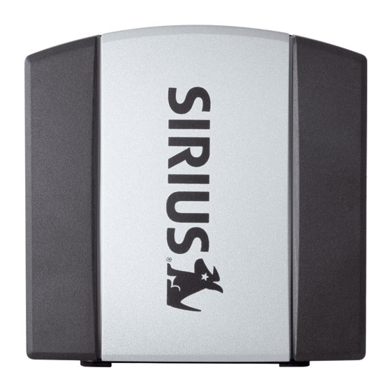 SIRIUS SATELLITE RADIO SCH1W USER MANUAL Pdf Download ManualsLib