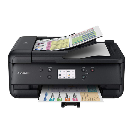 CANON TR7500 SERIES ONLINE MANUAL Pdf Download ManualsLib