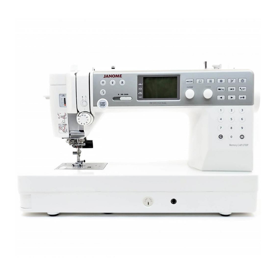 Janome Memory Craft 6700P Instruction Book