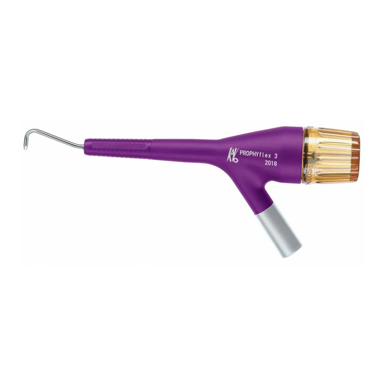 KAVO PROPHYFLEX 3 INSTRUCTIONS FOR USE MANUAL Pdf Download ManualsLib