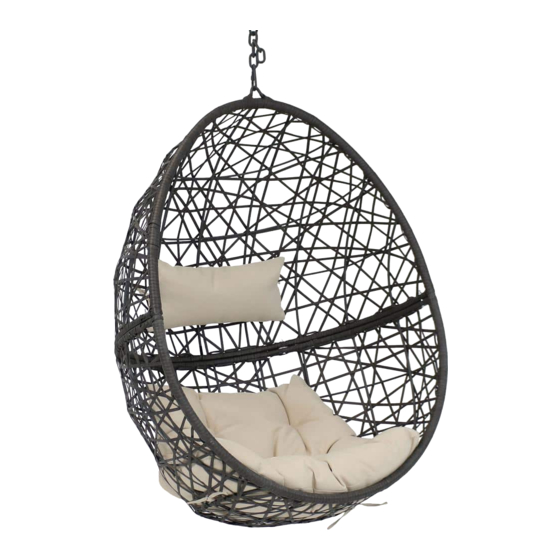 Sunnydaze Decor Caroline Hanging Egg Chair AJ-727 Assembly Instructions