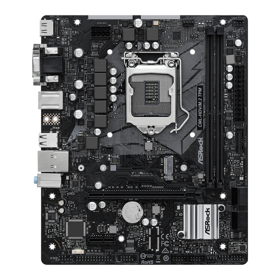 ASROCK CML-HDV/M.2 TPM R2.0 User Manual