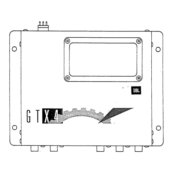 JBL GTX4 Technical Manual