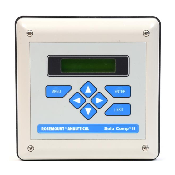 EMERSON ROSEMOUNT SOLU COMP II INSTRUCTION MANUAL Pdf Download | ManualsLib