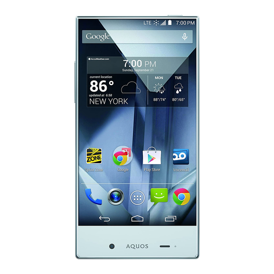 SHARP AQUOS CRYSTAL SPRINT USER MANUAL Pdf Download | ManualsLib