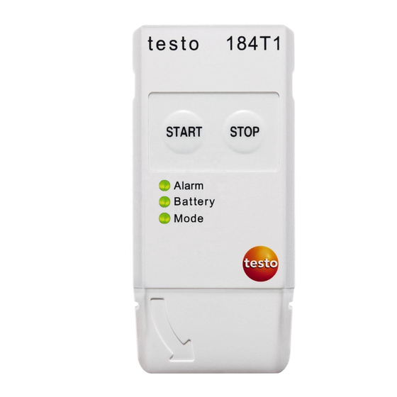 TESTO 184 T1 Instruction Manual