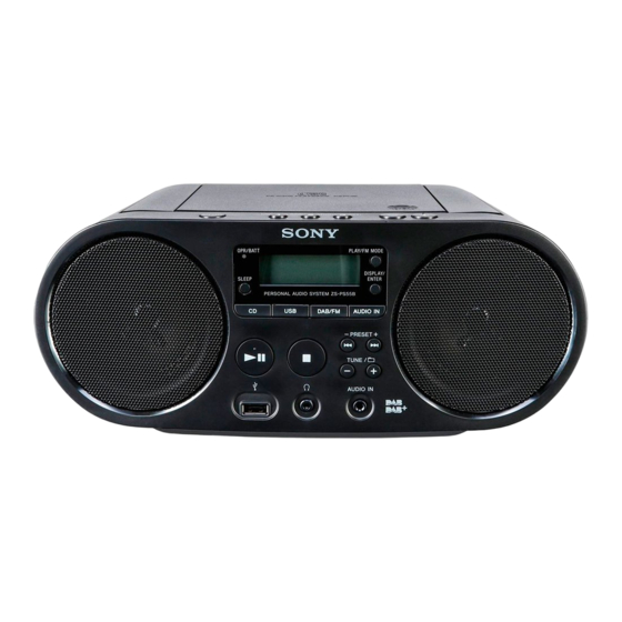 Sony ZS-PS55B Operating Instructions