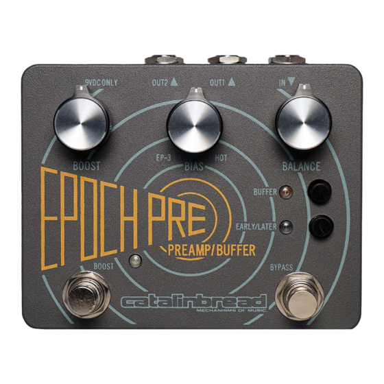 Catalinbread Epoch Pre EP-3 Manual