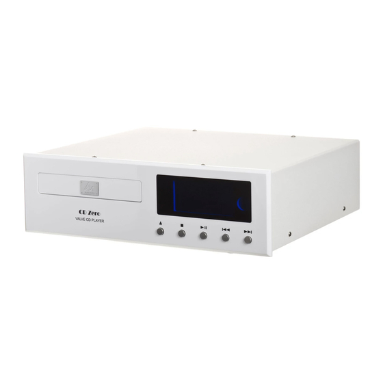 Audio Note CD Zero Owner's Information