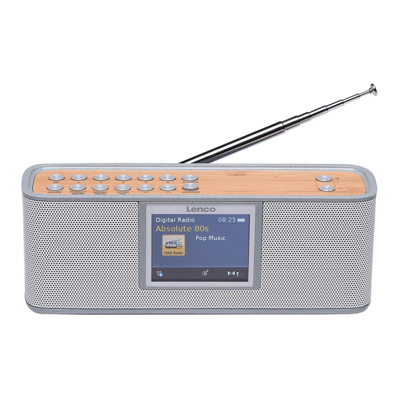 User Manuals: LENCO PDR-046 Portable DAB Radio