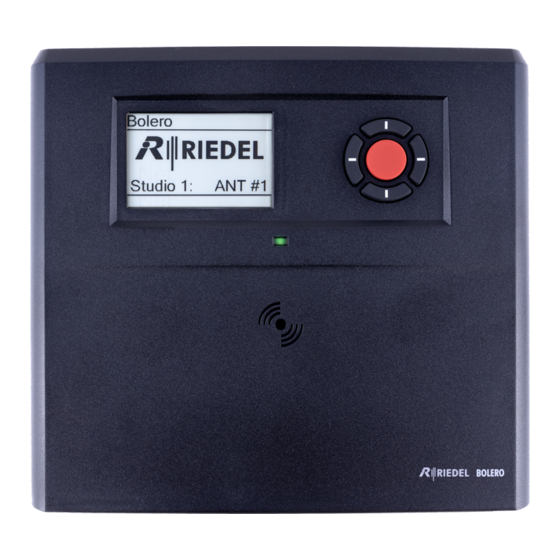 RIEDEL BOLERO QUICK START MANUAL Pdf Download ManualsLib