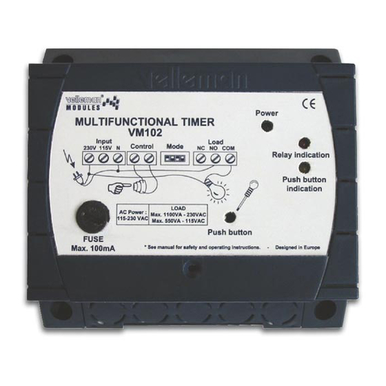 Velleman VM102 Operating Instructions Manual