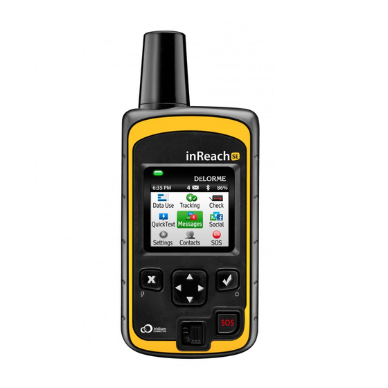 Garmin inREACH SE Quick User Manual