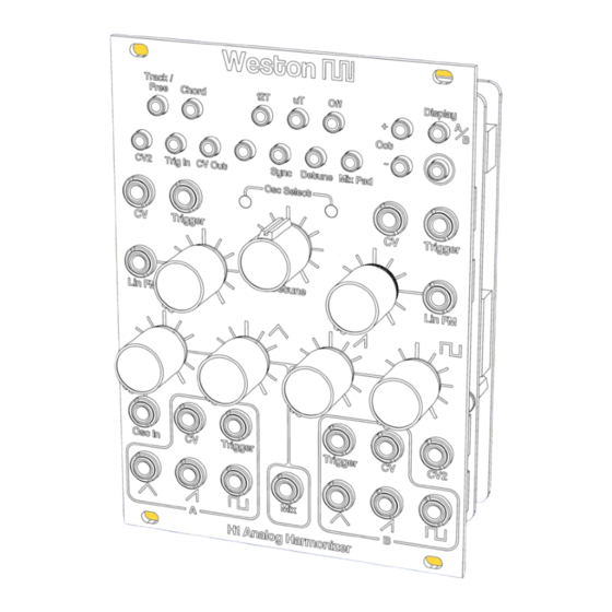 WESTON PRECISION AUDIO H1 ANALOG HARMONIZER USER MANUAL Pdf Download ...