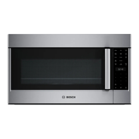 Bosch HMV8054U Installation Instructions Manual