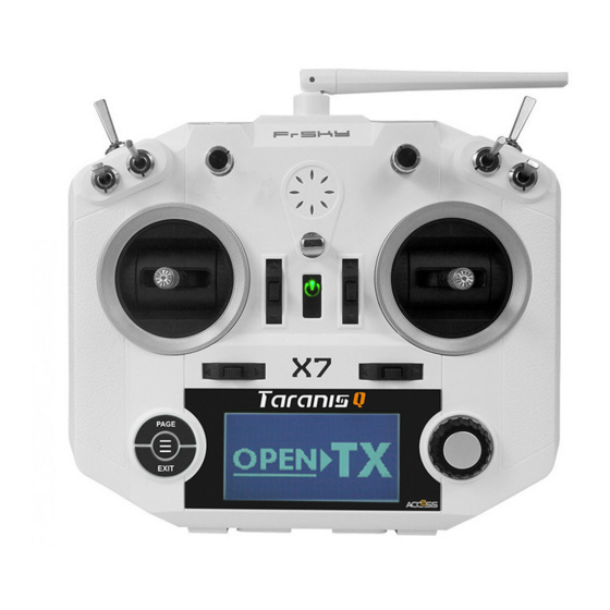 FRSKY TARANIS Q X INSTRUCTION Pdf Download ManualsLib