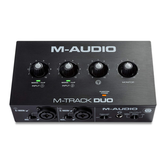 M-AUDIO DUO USER MANUAL Pdf Download  ManualsLib