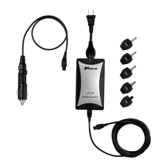 Targus 120 Watt Universal AC/DC Notebook Power Adapter User Manual