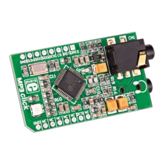 mikroElektronika MP3 Click Quick Start Manual