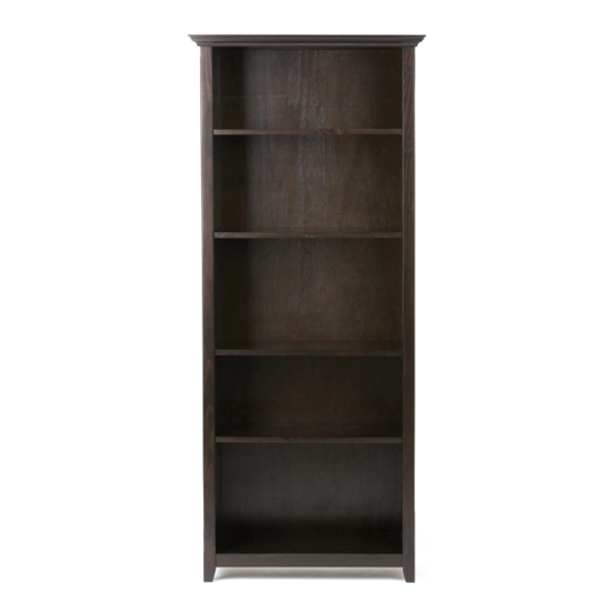 Simpli Home AXCRAMH09-HIC Wood Bookshelf Manuals
