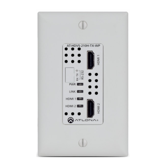 Panduit Atlona AT-HDVS-210H-TX-WP Manual