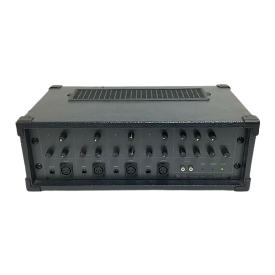 Toa MX-101 Operating Instructions Manual